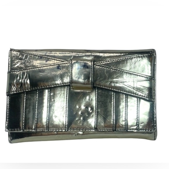 Zac Posen Handbags - Zac Posen New York Shirley bow mini Gold Leather Crossbody or Clutch bag